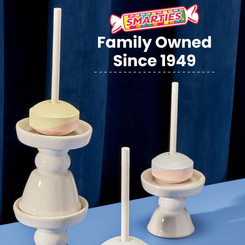 Smarties Double Lollies Mega - Gluten Free, Peanut Free, Fat Free Assorted Fruity Flavors Lollipops - Perfect for Birthdays, Parties - Made by US Candy Company Since 1949-24 Count Box (Pack of 1) - Image 3