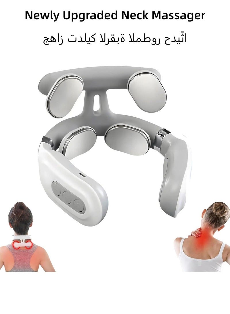 Neck Massager,Upgraded Pro 2.0 Neck Massager, 4-Head Neck Relaxation Device,with 6 Vibration Modes & 15 Intensity Levels - Image 1