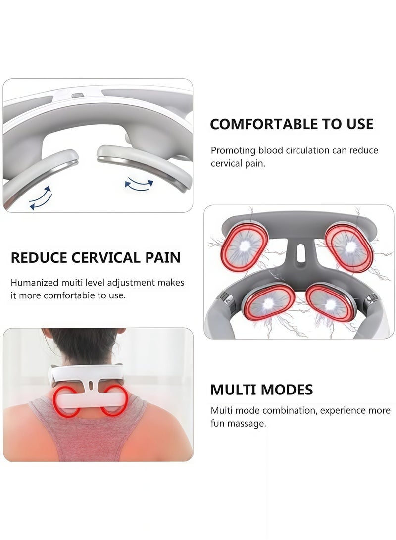 Neck Massager,Upgraded Pro 2.0 Neck Massager, 4-Head Neck Relaxation Device,with 6 Vibration Modes & 15 Intensity Levels - Image 5