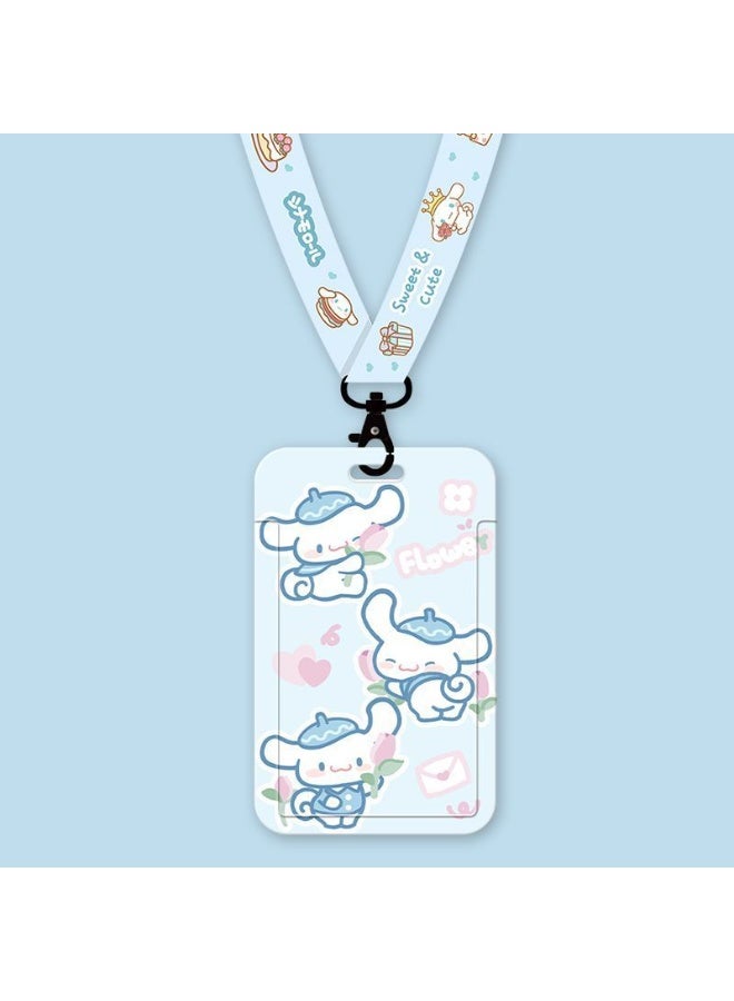 NIBEMINENT 1 - Piece Yugui Dog Kpop Photo Card Holder Pendant Key Chain ID Badge Holder ID Card Holder Photo Card Protector for School ID Office ID Access Card for Women Girls - Image 1