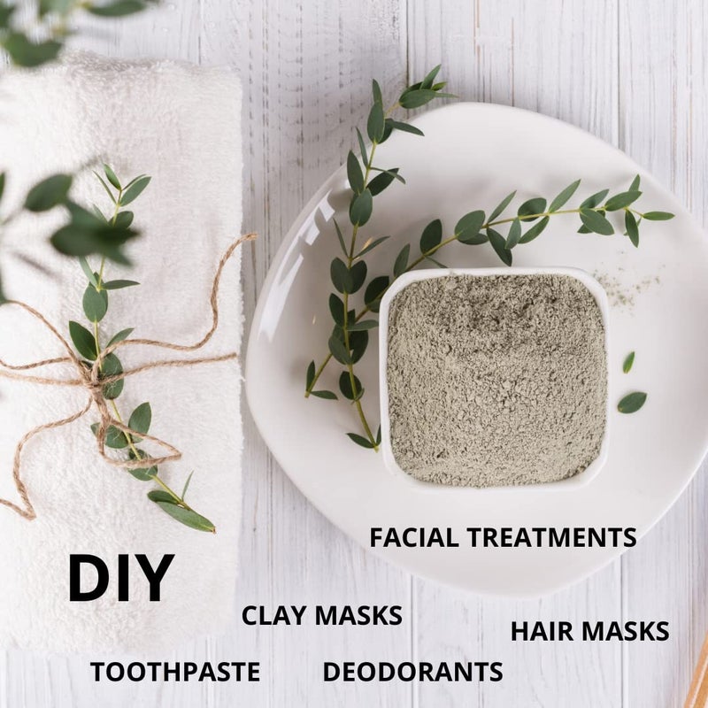 SMART SOLUTIONS Calcium Bentonite Clay, 2 lb Pure Indian Healing Clay - All Natural for External Use | DIY Facial Treatments, Deodorants, Hair Masks - Image 4