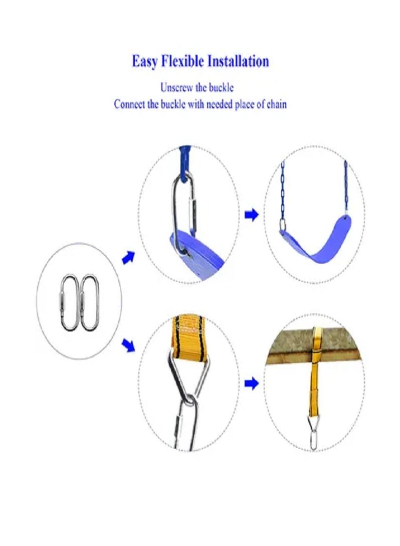 شيانغ يو XIANGYU مقعد أرجوحة بسلاسل وقفل أبازيم لون أزرق - Image 3