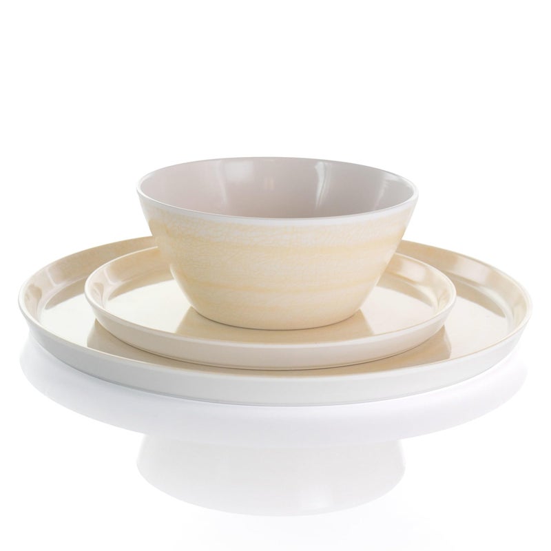 Elama Lightweight Dinnerware Set  12 Piece  Cream - Image 4