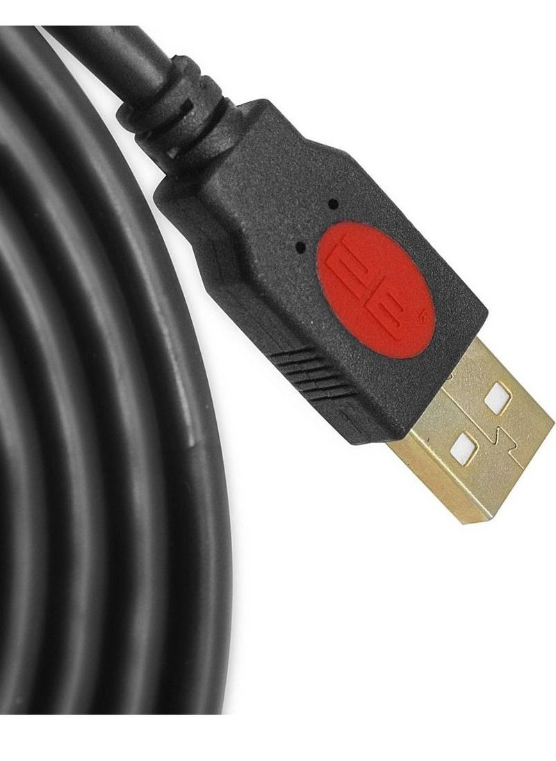 USB CABLE EXTENTION FROM 2B 3 METERS LONG USB 3.0 SUPPORTED suitable for all connections and supports reading data