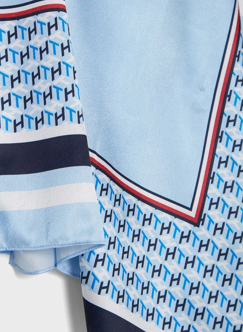 TOMMY HILFIGER Monogram Satin Scarf