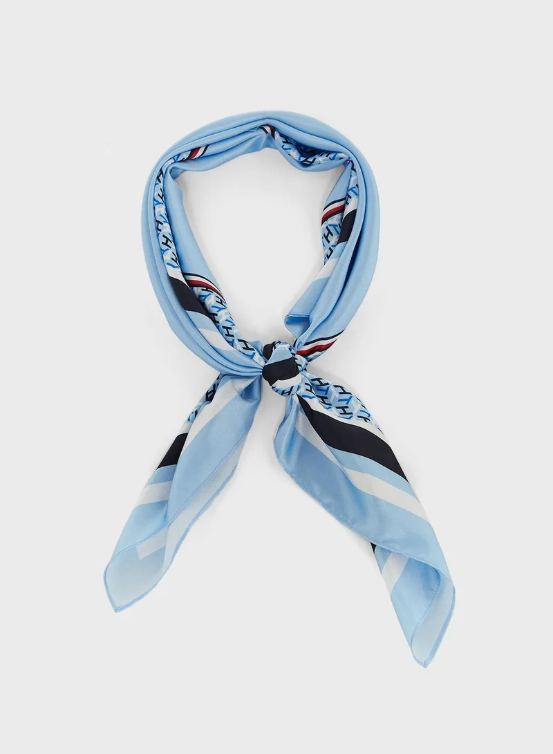 TOMMY HILFIGER Monogram Satin Scarf