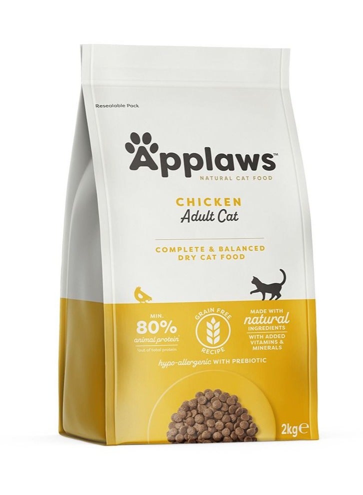 Applaws طعام جاف للقطط البالغة من أبلاوز بنكهة الدجاج 2 كجم - Image 1