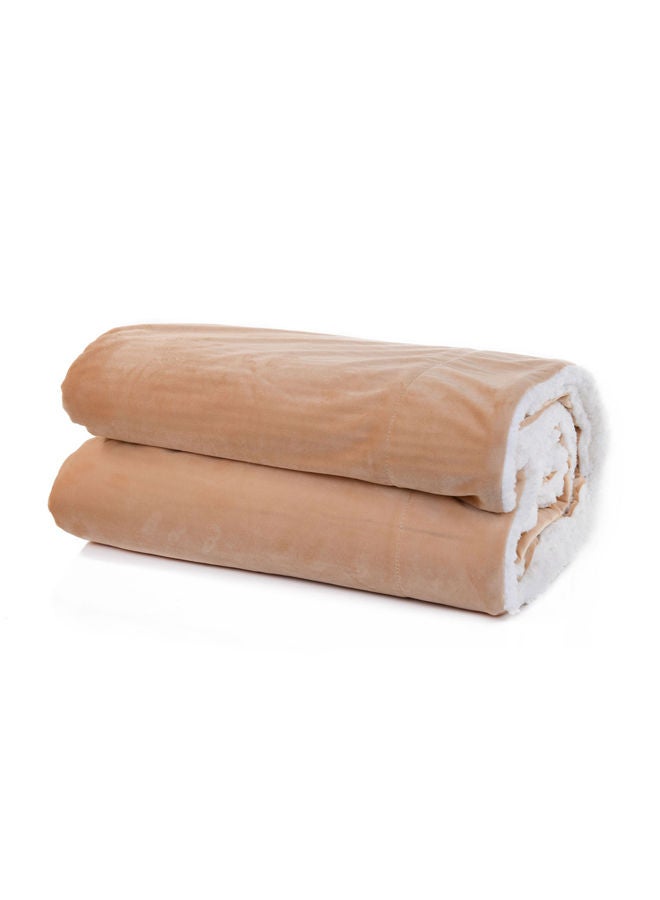 Mintra Sherpa & Super soft Flannel H4573 Camel size 220x180cm  - Image 1