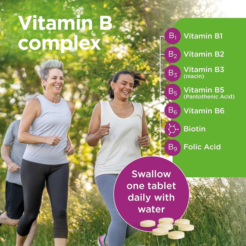 Healthspan Vitamin B Complex 6 Months Supply High Levels of 8 BComplex Vitamins Heart Health Mental Performance Psychological Function Combat Tiredness Fatigue Gelatin Free Vegan - Image 3