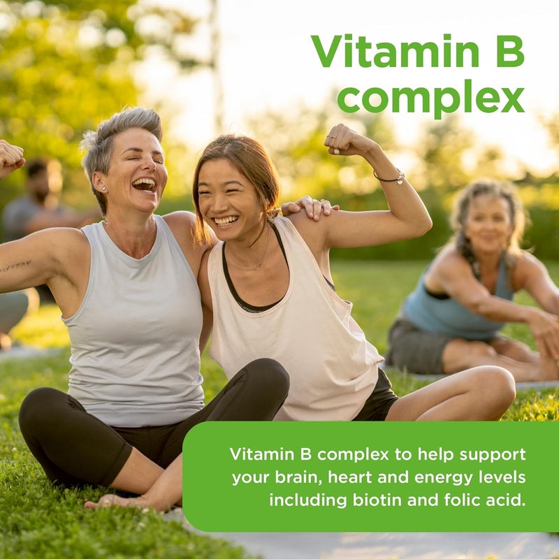 Healthspan Vitamin B Complex 6 Months Supply High Levels of 8 BComplex Vitamins Heart Health Mental Performance Psychological Function Combat Tiredness Fatigue Gelatin Free Vegan - Image 4