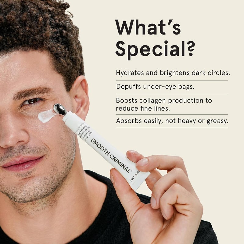 JAXON LANE Under Eye Cream for Dark Circles and Puffiness SMOOTH CRIMINAL Age Defying Niacinamide and Caffeine Eye Cream for Puffy Eye Bags Treatment for Men Anti Aging Wrinkle Removal with Bakuchiol - Image 2
