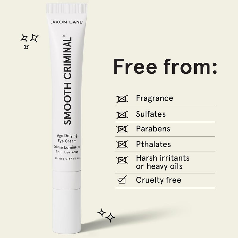 JAXON LANE Under Eye Cream for Dark Circles and Puffiness SMOOTH CRIMINAL Age Defying Niacinamide and Caffeine Eye Cream for Puffy Eye Bags Treatment for Men Anti Aging Wrinkle Removal with Bakuchiol - Image 4