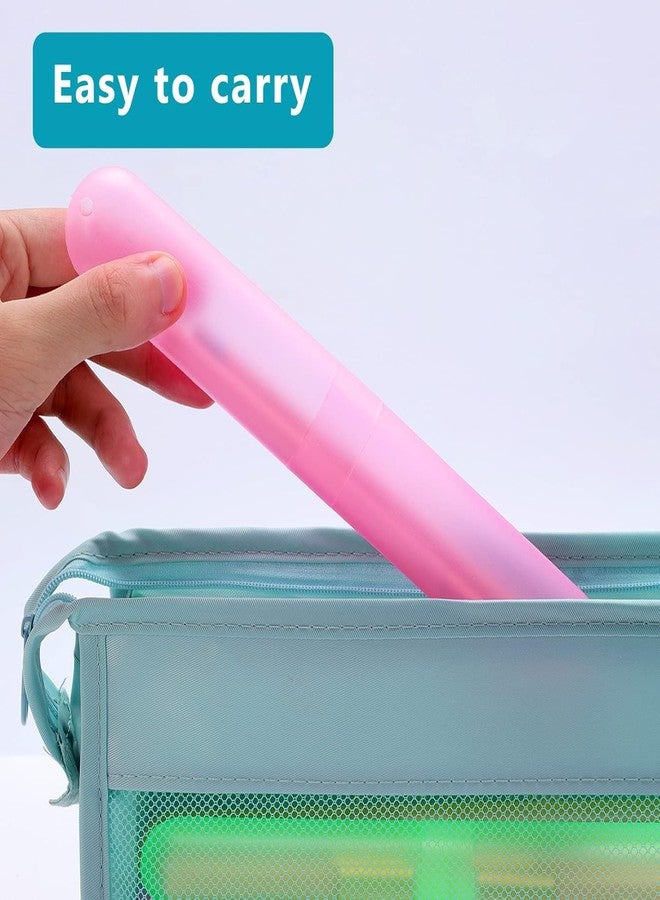 Bgtecho 30 Pack Travel Toothbrush Case, Plastic Portable Toothbrush Storage, Dust-Proof Toothbrush Case, Breathable Toothbrush Holder for Travel Business Camping School Home, 7 Colors - Image 4