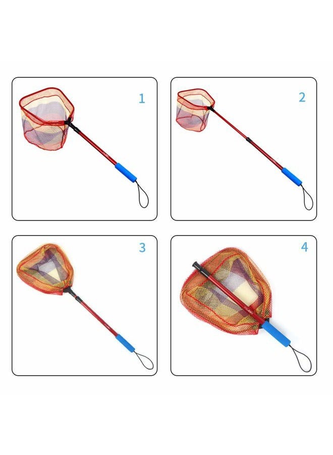 YVLEEN Kids Fishing Net for Lakes - Minnow Nets for Kids - Aluminum Collapsible Telescopic Fishing Pole Handle and Nylon Mesh Small Fishing net - Butterfly Nets for Kids Outdoor Playing - Image 5