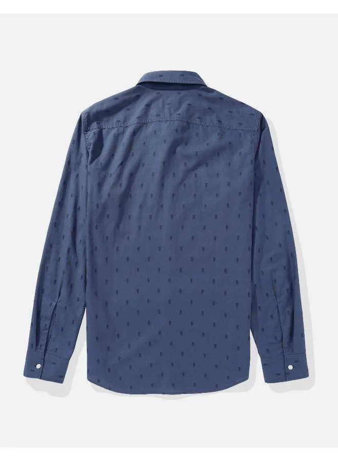 امريكان ايجل AE Printed Slim Fit Everyday Button-Up Shirt