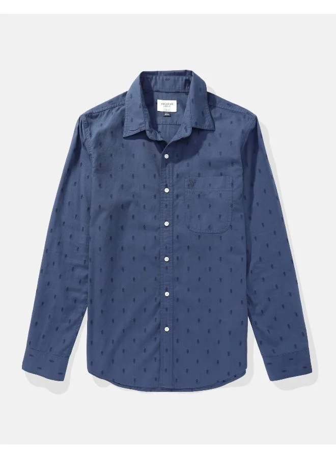American Eagle AE Printed Slim Fit Everyday Button-Up Shirt
