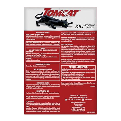 Tomcat Mouse Killer Child Resistant, Refillable Station with Clear Lid for Easy Monitoring, 1 Bait Station and 4 Refills - Image 2