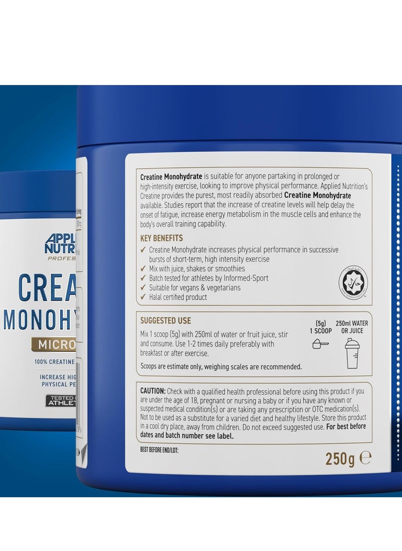 Applied Nutrition Applied Nutrition Creatine Monohydrate 250 gm 50 Servings Unflavored  - Image 2