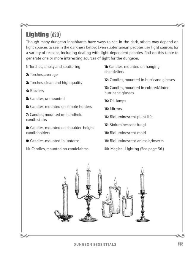 null - Random Tables: Dungeons And Lairs: The Game Master's Companion for Creating Secret Entrances, Rumors, and More - Image 1