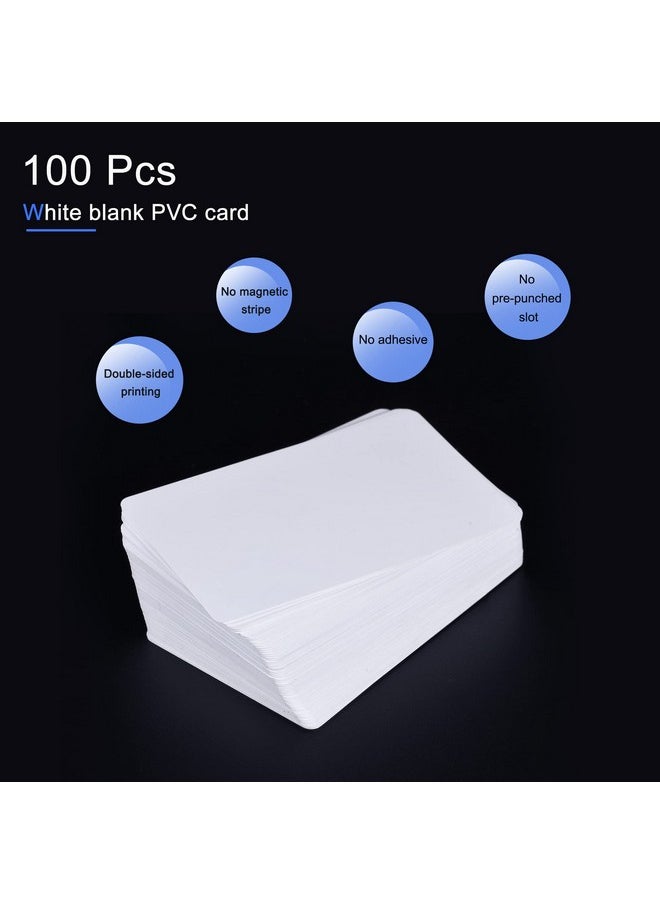 MECCANIXITY Blank Pvc Cards For Id Badge Printers, Graphics Quality White Plastic Cr80 10 Mil (Cr8010) Pack Of 100  - Image 2
