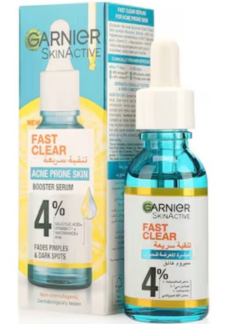 Garnier Skinactive Fast Clear Booster Face Serum, For Acne Prone Skin, With Salicylic Acid, 15ml  - Image 1