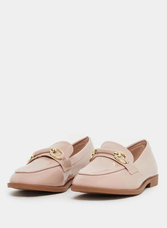 Styli Styli Patent Design Flat Bit Loafers