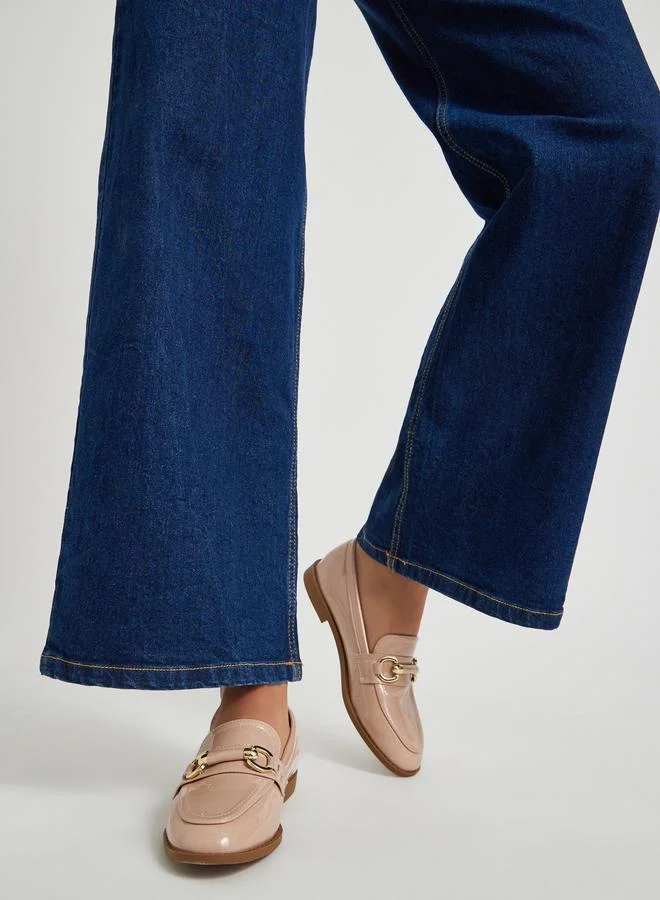 Styli Styli Patent Design Flat Bit Loafers