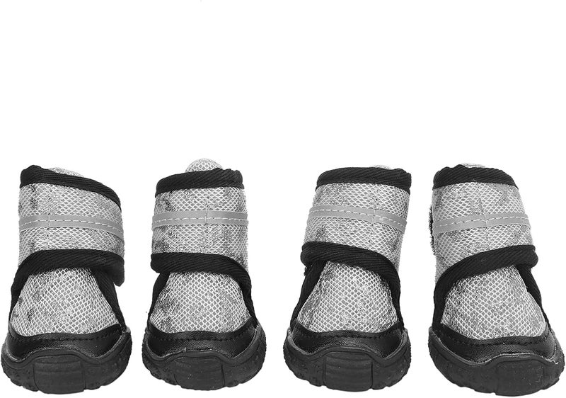 Adjustable Anti Slip Dog Boots For Small Medium Large Dogs Gray Size 45 - Image 1