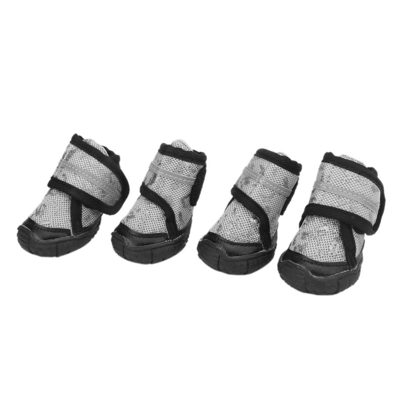 Adjustable Anti Slip Dog Boots For Small Medium Large Dogs Gray Size 45 - Image 5