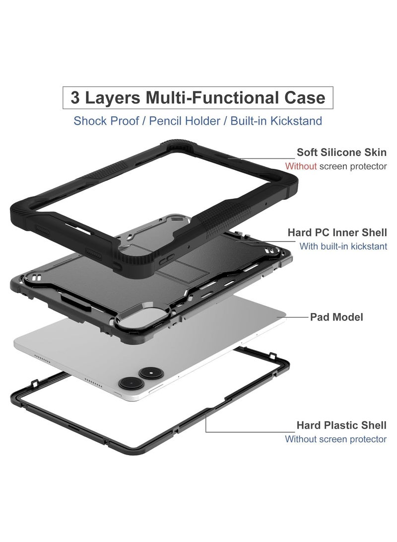 general Xiaomi Redmi Tablet Pro 12.1 Inch Case with Built-in Stand, Heavy Duty Full Body Rugged Hybrid Shock Resistant Case for Redmi Tablet Pro 12.1 Tablet - Image 4