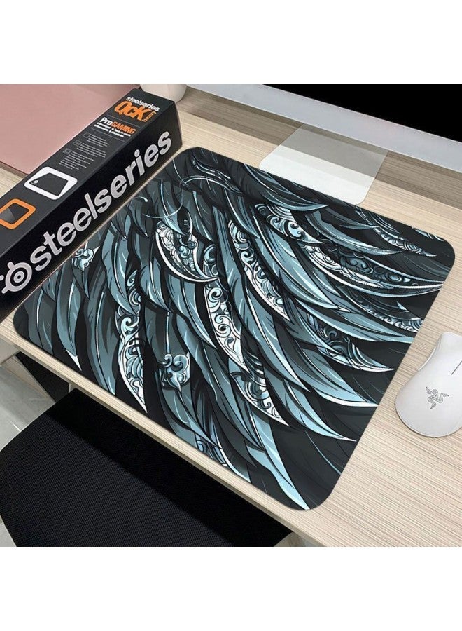 Electric Competition Tiger Mouse Pad Square Large Green Pillow Lingyun Fine-faced Table Pad Thickened Super Thick Game-Color:285*320*2mm (locking Edge)-Pattern:Hf【white Tiger】  - Image 5
