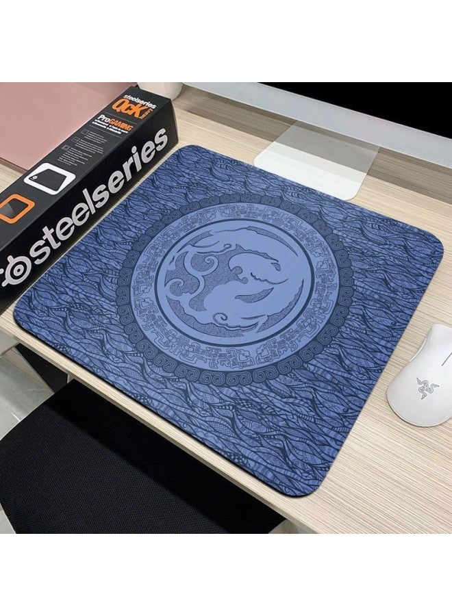Electric Competition Tiger Mouse Pad Square Large Green Pillow Lingyun Fine-faced Table Pad Thickened Super Thick Game-Color:285*320*2mm (locking Edge)-Pattern:Hf【white Tiger】  - Image 2