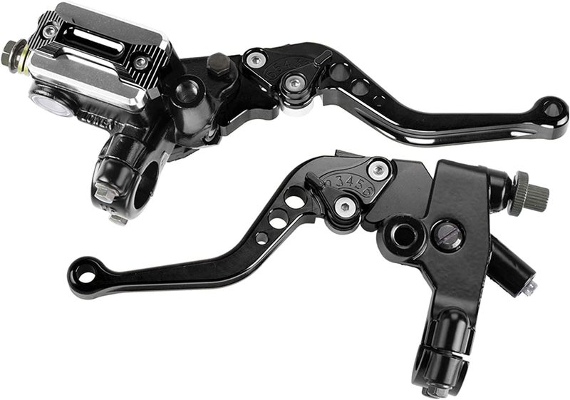 PACEWALKER Universal Motorcycle 7/8" 22mm Handlebar Brake Master Cylinder Clutch Lever Set - Image 1