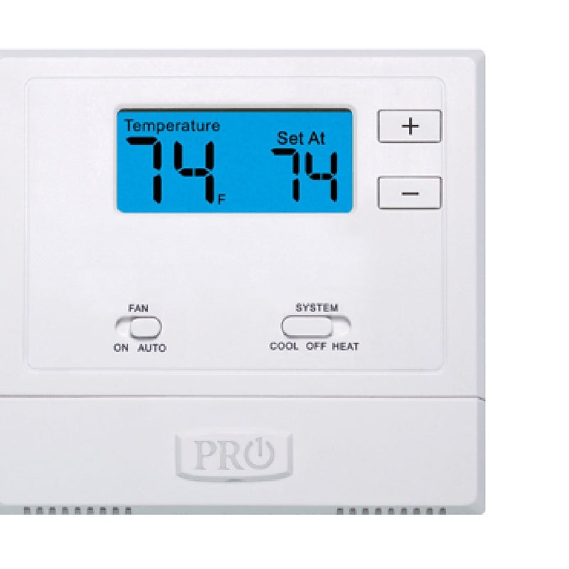 PRO1 IAQ T601-2 Single-Stage 1 Hot/1 Cold Non-Programmable Thermostat - Image 2