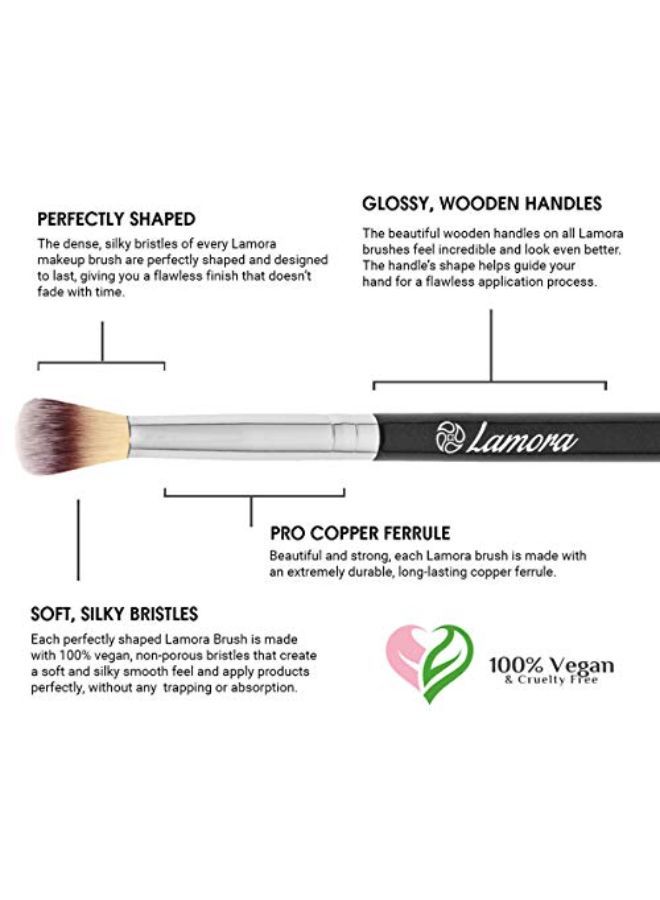 Lamora Keup Brushes Eyeshadow Brush Set - 7Pcs Soft Synthetic Eyeshadow Blending Brush Kit - For Blending Eyeshadow, Eyeliner, Crease, Eyebrow - Long Lasting, Apply Better, Flawless Look Makeup - Image 3