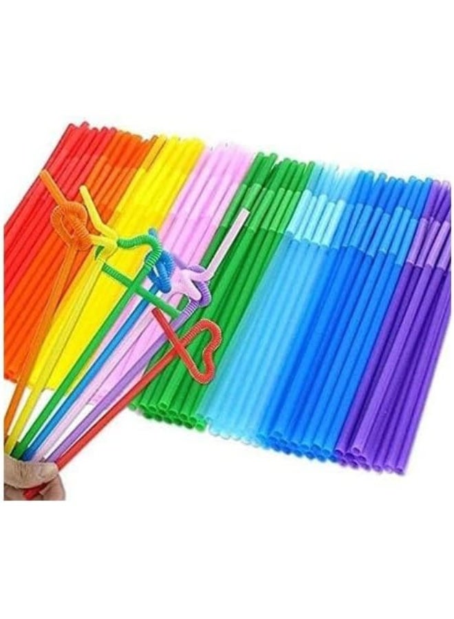Alsaqer 100-Piece Foldable Party Straws in Vibrant Mixed Colors - Perfect for Celebrations, Events, and Everyday Fun - Image 3