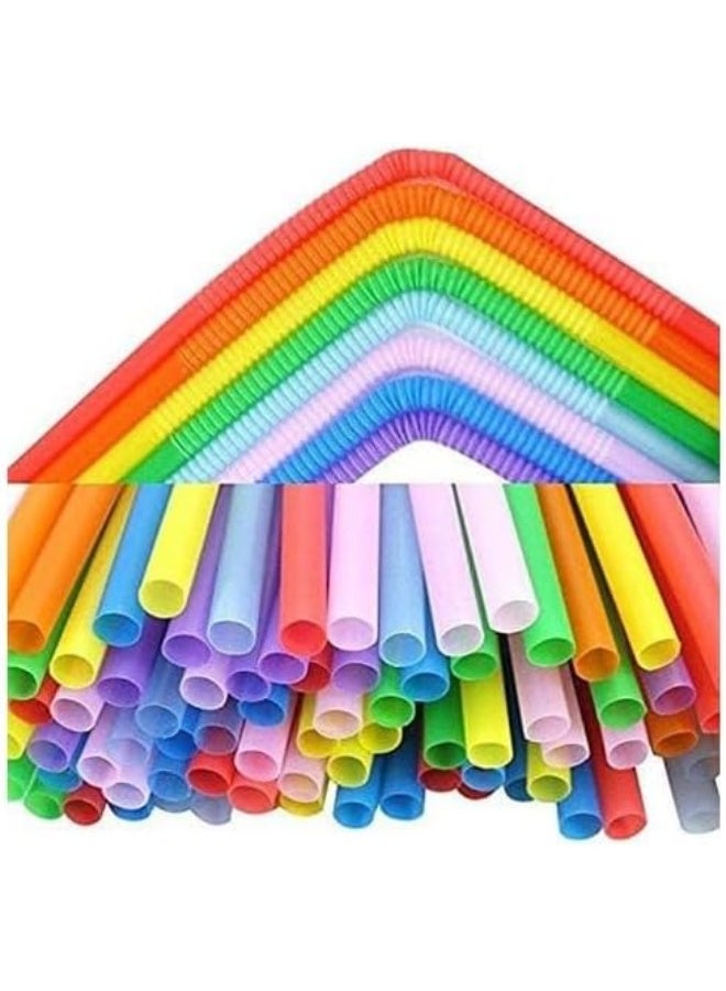 Alsaqer 100-Piece Foldable Party Straws in Vibrant Mixed Colors - Perfect for Celebrations, Events, and Everyday Fun - Image 4