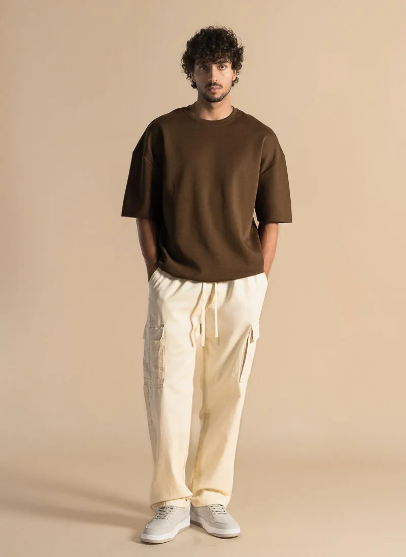 SHAPES STRAIGHT FIT DENIM CARGO TROUSERS