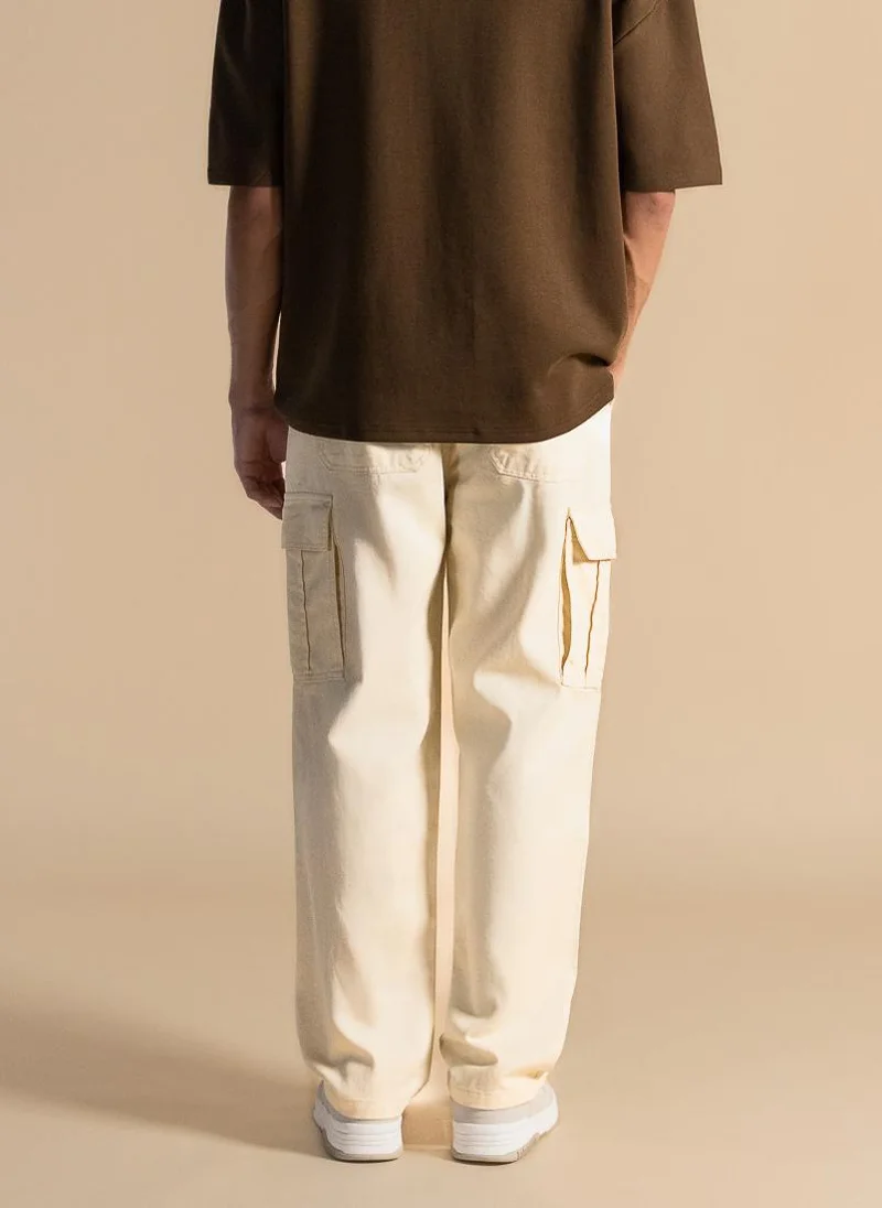 شايبس STRAIGHT FIT DENIM CARGO TROUSERS