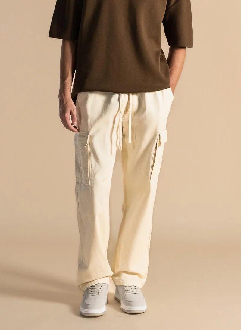 شايبس STRAIGHT FIT DENIM CARGO TROUSERS