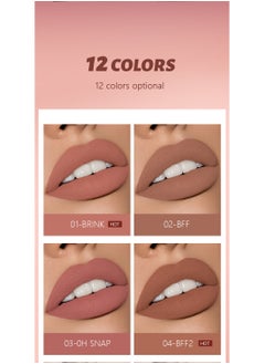 pudaier Pudaier Water Mist Liquid Lipstick: Rich Pigmentation & Hydrating Matte Finish Waterproof, Smudge-Proof, Long-Lasting Comfort – Shade 12#  - Image 3