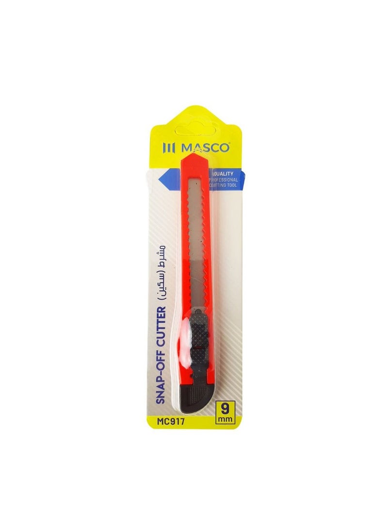 MASCO سكين MC917 مقاس 9 مم، أحمر 