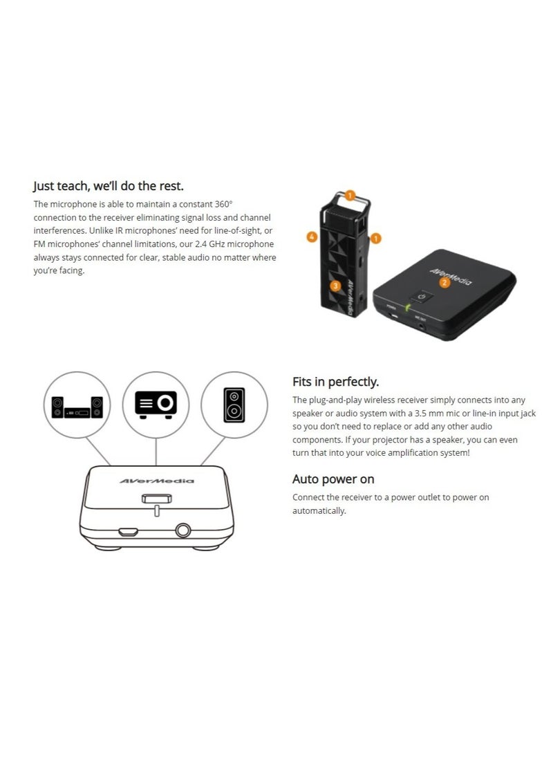 AVerMedia - Wireless Teacher Microphone AW313 - Image 1