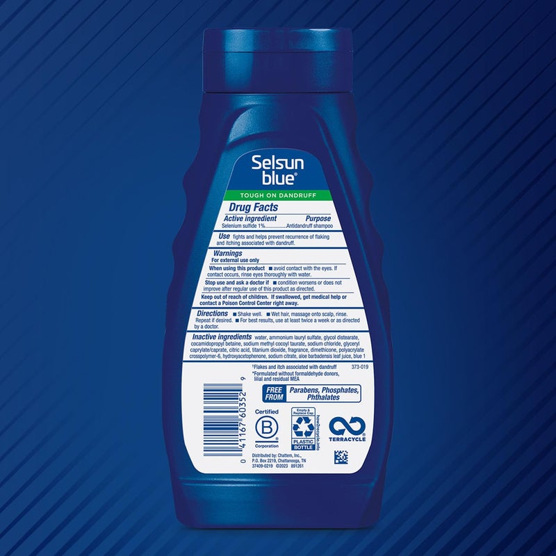 Selsun Blue Moisturizing Antidandruff Shampoo, Maximum Strength Scalp Treatment With Selenium Sulfide, 11 fl. oz. - Image 2