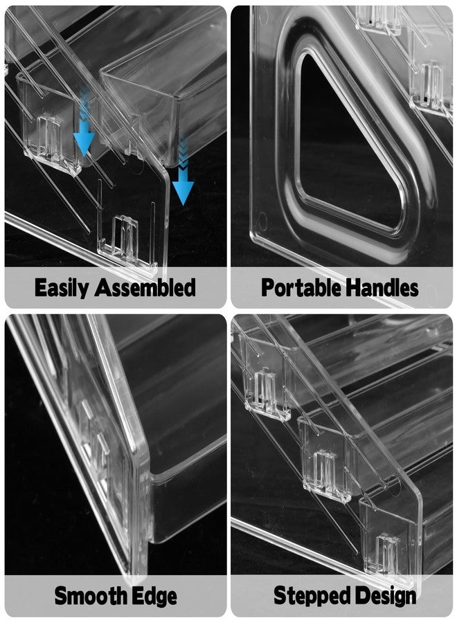 Hlimior Rock Display Stand 7 layer Large Acrylic Display Holder Clear Display Easel Stand Pedestal Small Collectibles Display Stands for Displaying Crystal Geodes Rock Mineral Agate Coral - Image 3