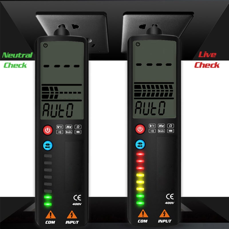 مقياس متعدد الذكاء بدون ملامح شاشة LCD ثنائي الوضع كاشف للجهد ومقاس للمقاومة والتردد - Image 5