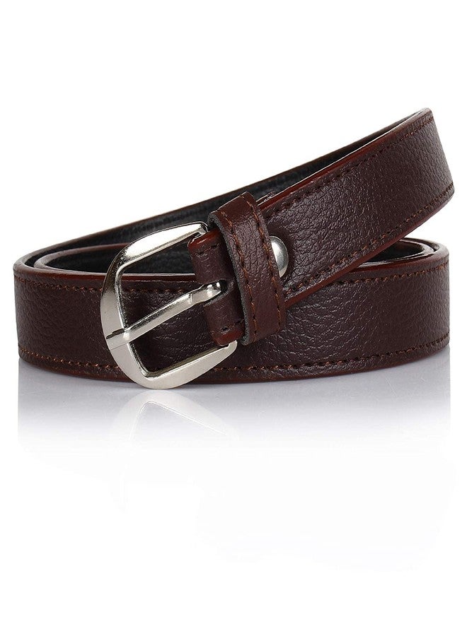 VTFlair Women's PU Leather Belt - For Jeans & Dresses, Casual/Formal, Free Size Fit Up to 36 Inch - Brown - Image 1