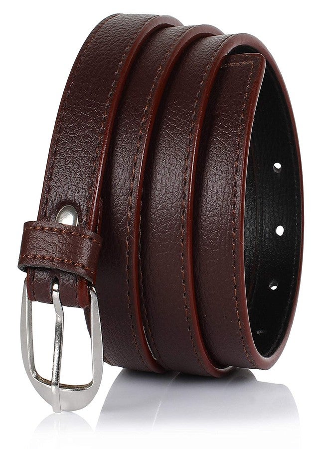 VTFlair Women's PU Leather Belt - For Jeans & Dresses, Casual/Formal, Free Size Fit Up to 36 Inch - Brown - Image 3
