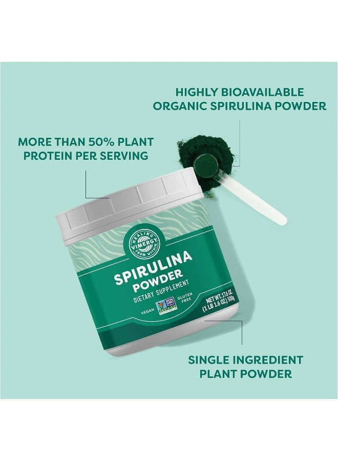 Vimergy Spirulina Powder - Easy to Digest - Fast Absorbing Powder - Vegan - Formulated Without Anti-Clumping Agents, Additives, Flavours or Sugar - GMO & Gluten Free - Image 3