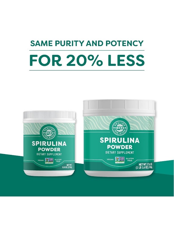 Vimergy Spirulina Powder - Easy to Digest - Fast Absorbing Powder - Vegan - Formulated Without Anti-Clumping Agents, Additives, Flavours or Sugar - GMO & Gluten Free - Image 4